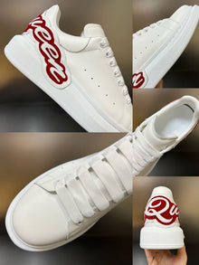 ALEXANDER MCQUEEN OVERSIZED LOGO-PATCH SNEAKERS - M057