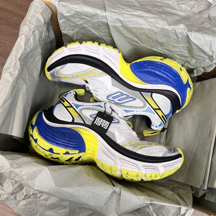 BALENCIAGA 10XL SNEAKER IN GREY/YELLOW - B021