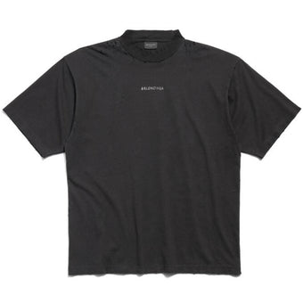 BALENCIAGA BACK T-SHIRT MEDIUM FIT IN BLACK - Y034