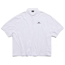 BALENCIAGA BB CLASSIC BALENCIAGA POLO SHIRT OVERSIZED IN WHITE - Y037