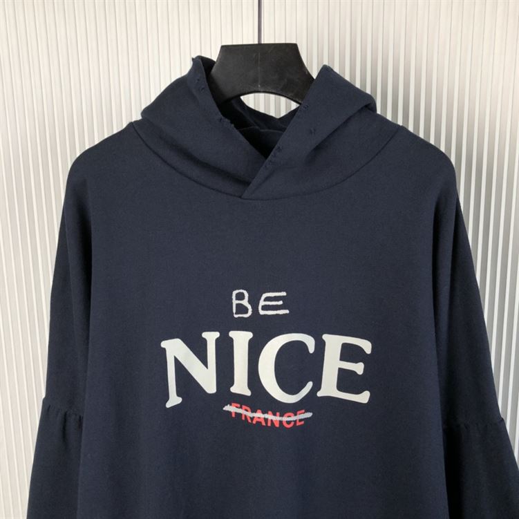 BALENCIAGA BE NICE PRINTED HOODIE - BH016