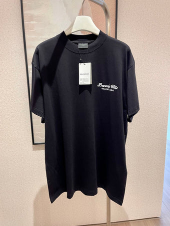 BALENCIAGA BEVERLY HILLS T-SHIRT MEDIUM FIT IN BLACK - Y038