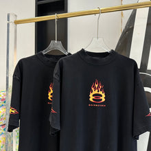 BALENCIAGA BURNING UNITY T-SHIRT OVERSIZED IN BLACK - Y001