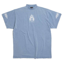 BALENCIAGA BURNING UNITY T-SHIRT OVERSIZED IN LIGHT BLUE - Y002