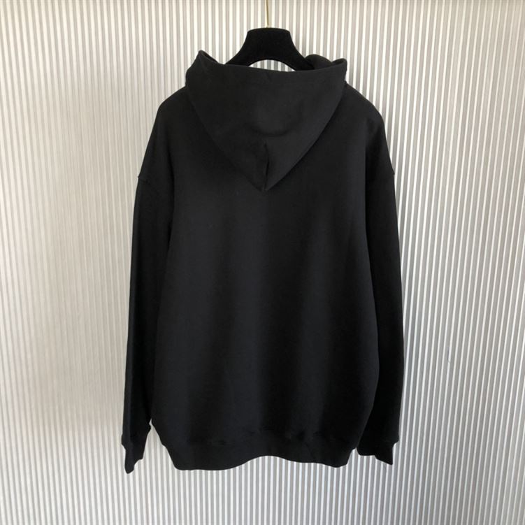 BALENCIAGA CITIES PARIS COTTON JERSEY HOODIE - BH045