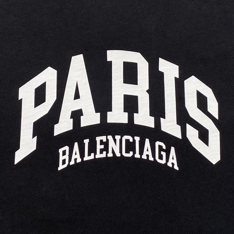 BALENCIAGA CITIES PARIS T-SHIRT IN BLACK - Y045