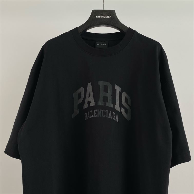 BALENCIAGA CITIES PARIS T-SHIRT IN BLACK - Y046