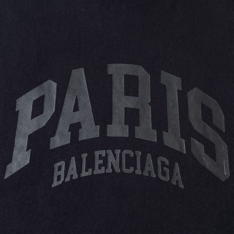 BALENCIAGA CITIES PARIS T-SHIRT IN BLACK - Y046