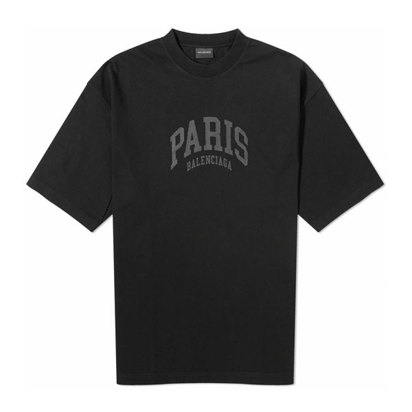 BALENCIAGA CITIES PARIS T-SHIRT IN BLACK - Y046