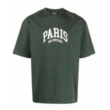 BALENCIAGA CITIES PARIS T-SHIRT IN DARK GREEN - Y047