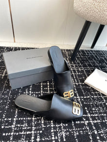 BALENCIAGA COSY BB LOGO MULES - E010