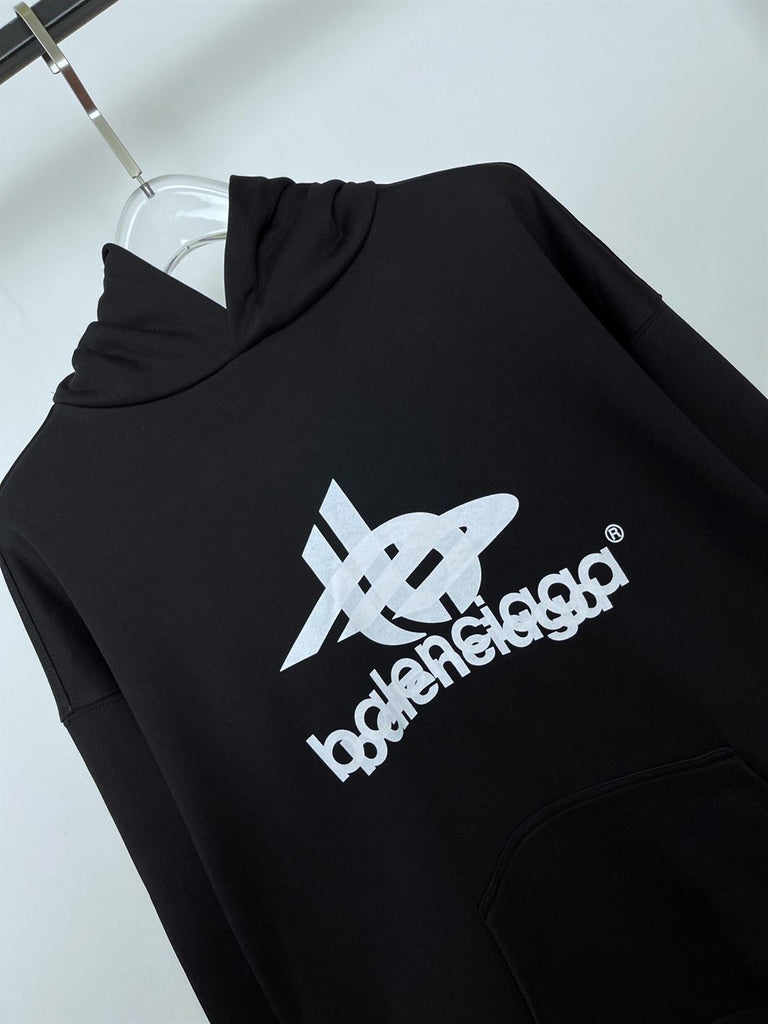 BALENCIAGA COTTON HOODIE IN BLACK - BH017