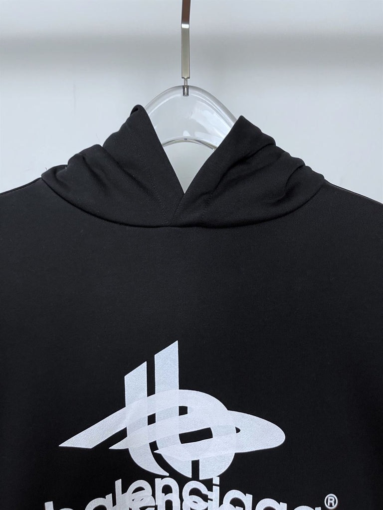 BALENCIAGA COTTON HOODIE IN BLACK - BH017