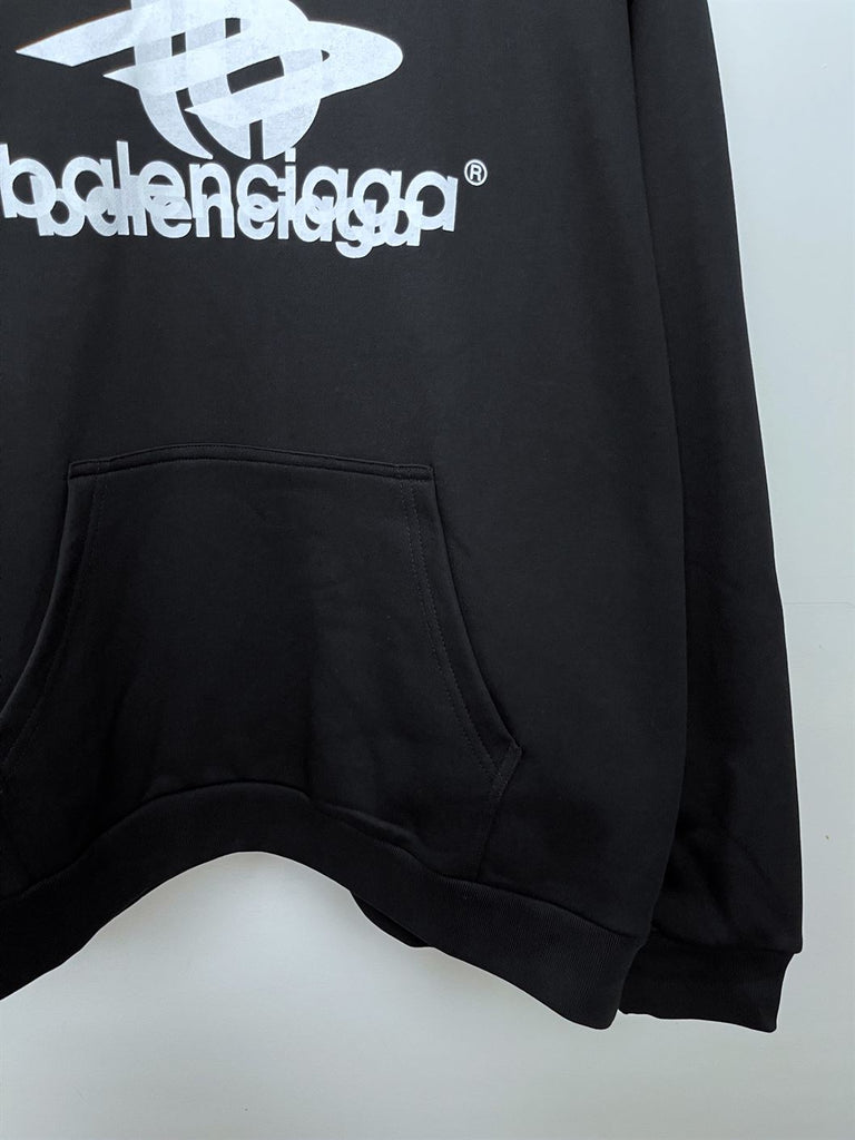 BALENCIAGA COTTON HOODIE IN BLACK - BH017