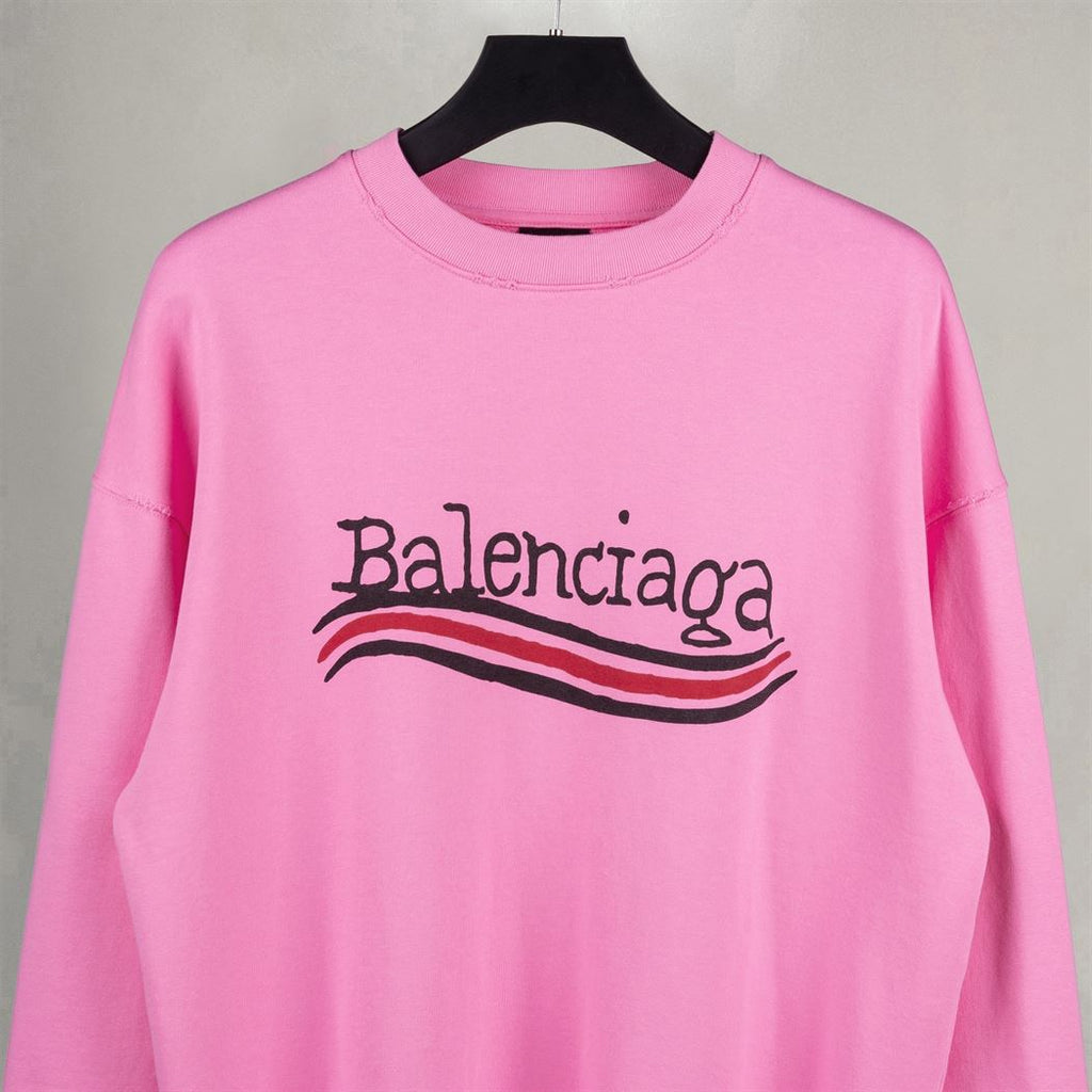 BALENCIAGA COTTON SWEATSHIRT IN PINK - BH024