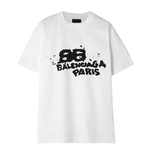 BALENCIAGA COTTON T-SHIRT WHITE BLACK - Y041