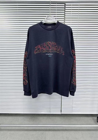 BALENCIAGA CREW NECK STREET STYLE LONG-SLEEVE SHIRT - BH037