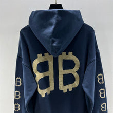 BALENCIAGA CRYPTO HOODIE MEDIUM FIT IN BLUE - BH001