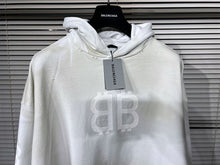 BALENCIAGA CRYPTO HOODIE MEDIUM FIT IN WHITE - BH039