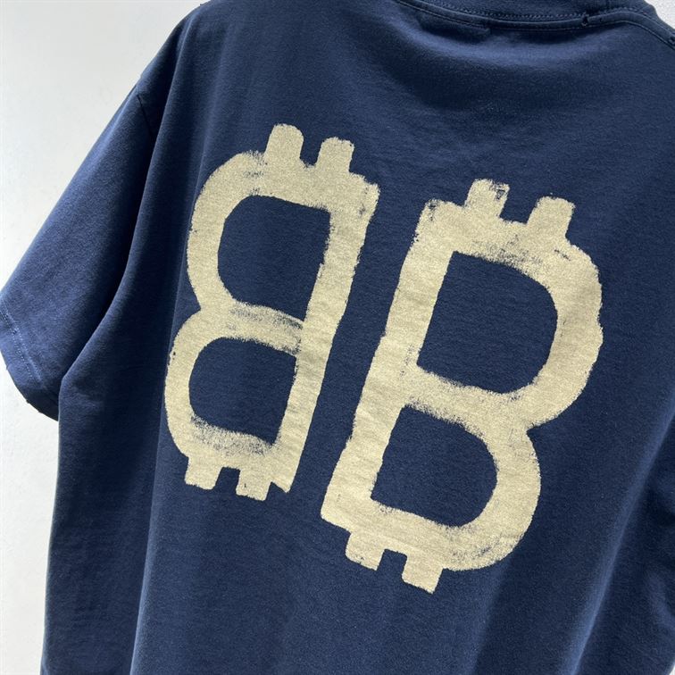 BALENCIAGA CRYPTO T-SHIRT IN BLUE - Y023