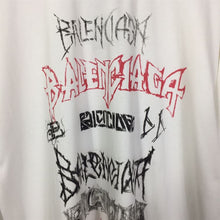 BALENCIAGA DIY METAL T-SHIRT LARGE FIT IN WHITE BLACK RED - Y050