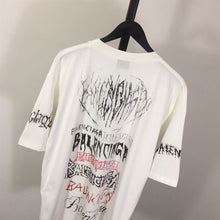 BALENCIAGA DIY METAL T-SHIRT LARGE FIT IN WHITE BLACK RED - Y050