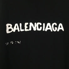 BALENCIAGA HAND-DRAWN BALENCIAGA HOODIE MEDIUM FIT IN BLACK - BH015