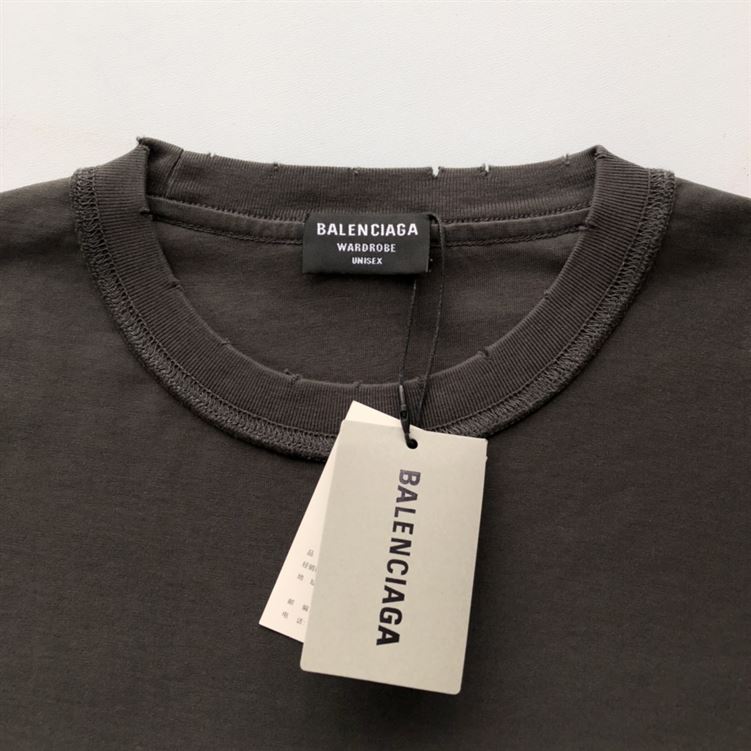 BALENCIAGA INTERNAL USE ONLY INSIDE-OUT T-SHIRT IN BLACK - Y022