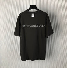 BALENCIAGA INTERNAL USE ONLY INSIDE-OUT T-SHIRT IN BLACK - Y022