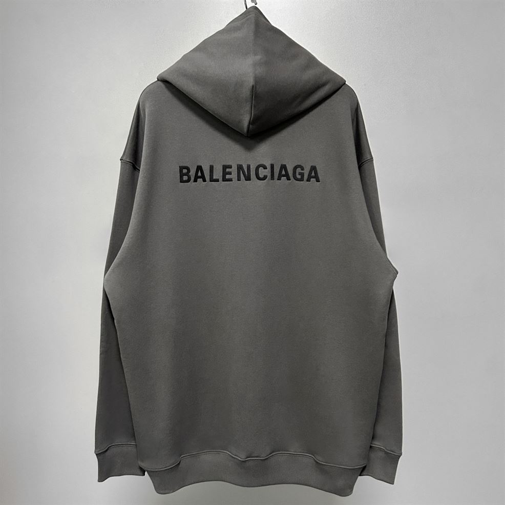 BALENCIAGA LOGO HOODIE IN GREY - BH043