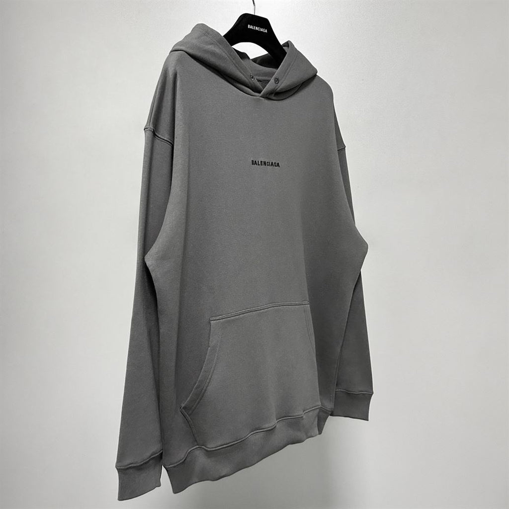 BALENCIAGA LOGO HOODIE IN GREY - BH043