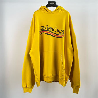 BALENCIAGA LOGO PRINT COTTON-JERSEY HOODIE - BH022