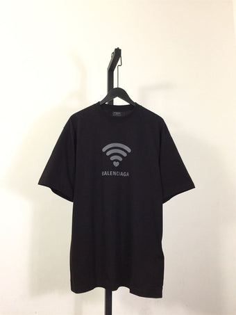 BALENCIAGA LOVE T-SHIRT MEDIUM FIT IN BLACK/GREY - Y014