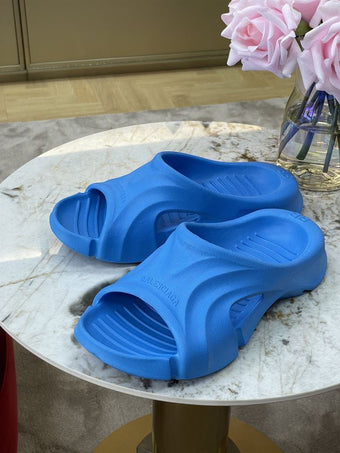 BALENCIAGA MOLD SLIDE SANDAL BLUE - E032