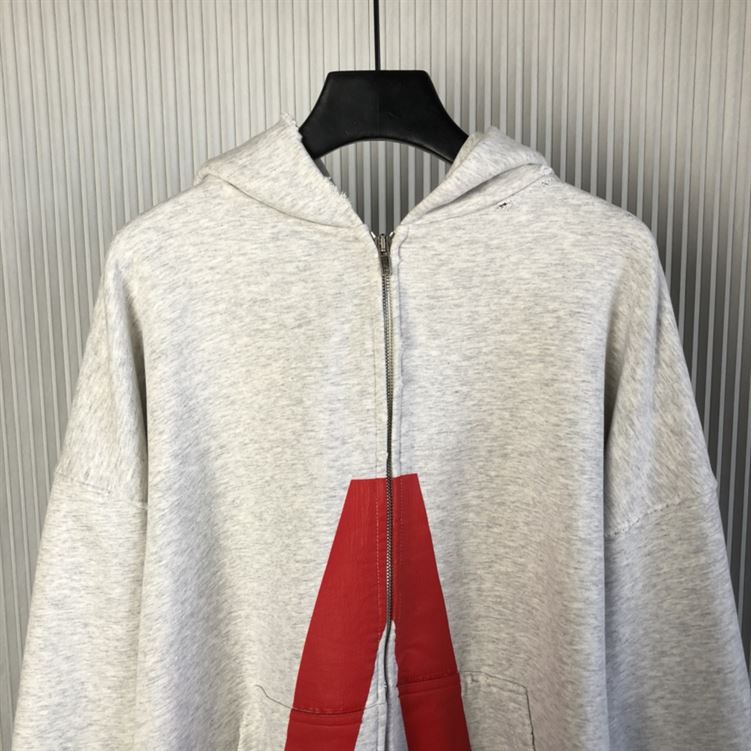 BALENCIAGA MUSIC ARCHIVE SERIES CONNECTED ZIP-UP HOODIE - BH004