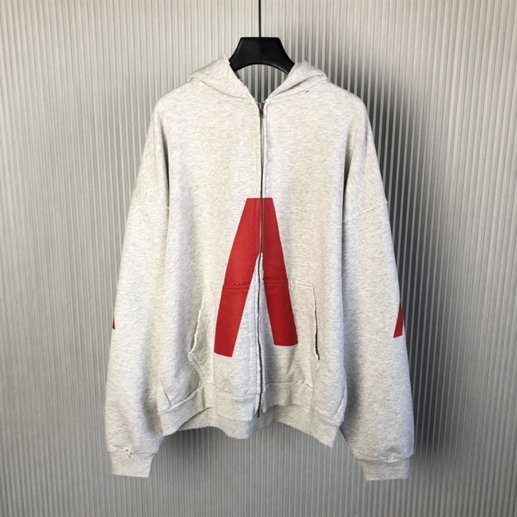 BALENCIAGA MUSIC ARCHIVE SERIES CONNECTED ZIP-UP HOODIE - BH004