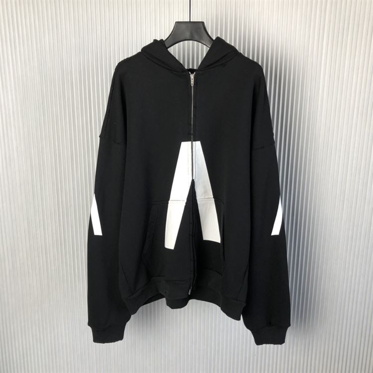 BALENCIAGA MUSIC ARCHIVE SERIES CONNECTED ZIP-UP HOODIE - BH005