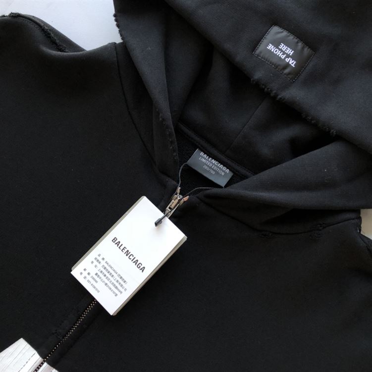 BALENCIAGA MUSIC ARCHIVE SERIES CONNECTED ZIP-UP HOODIE - BH005