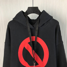 BALENCIAGA MUSIC BFRND SERIES HOODIE LARGE FIT IN BLACK FADED - BH002