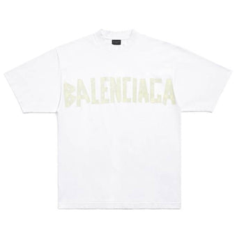 BALENCIAGA NEW TAPE TYPE T-SHIRT MEDIUM FIT IN WHITE - Y009