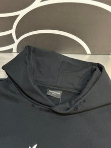 BALENCIAGA NOLOGO HOODIE MEDIUM FIT IN BLACK GREY - BH007