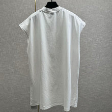 BALENCIAGA NOT BEEN DONE SLEEVELESS T-SHIRT OVERSIZED IN OFF WHITE - Y012