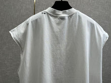 BALENCIAGA NOT BEEN DONE SLEEVELESS T-SHIRT OVERSIZED IN OFF WHITE - Y012