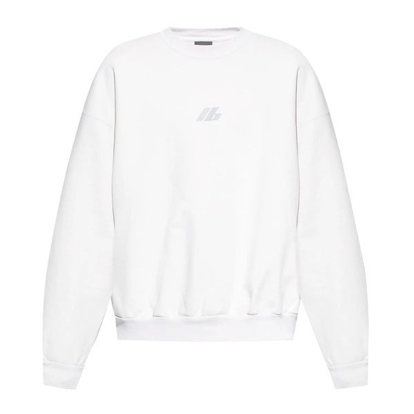 BALENCIAGA OVERSIZED WHITE COTTON SWEATSHIRT WITH LOGO - BH013