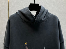 BALENCIAGA PARIS LIBERTY HOODIE OVERSIZED IN BLACK - BH011