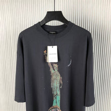 BALENCIAGA PARIS LIBERTY T-SHIRT MEDIUM FIT IN BLACK - Y005