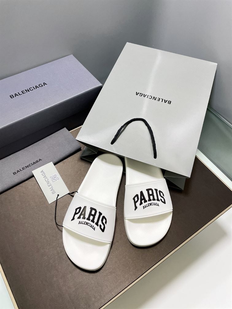 BALENCIAGA PARIS POOL SLIDE SANDAL - E035