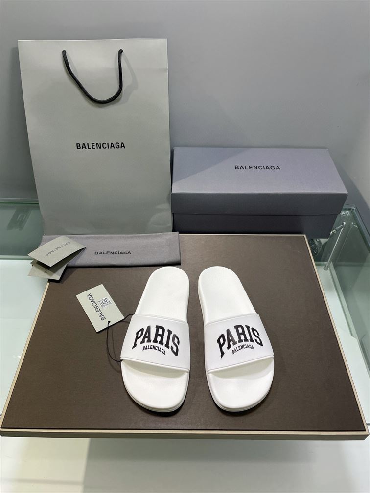 BALENCIAGA PARIS POOL SLIDE SANDAL - E035