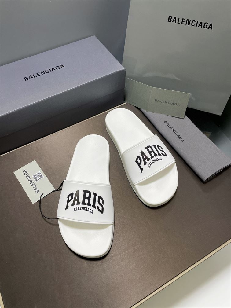 BALENCIAGA PARIS POOL SLIDE SANDAL - E035