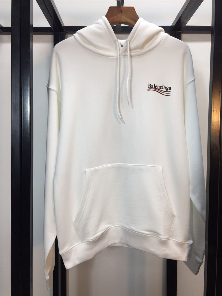 BALENCIAGA POLITICAL CAMPAIGN HOODIE FIT IN OFF WHITE - BH046